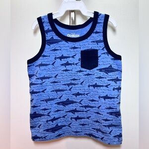 OshKosh B'gosh Blue Shark Print Tank Top - Size 2T